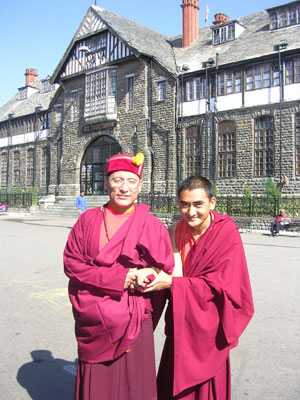 With Choegon Rinpoche Tenzin Chokyi Gyatso in Shimla